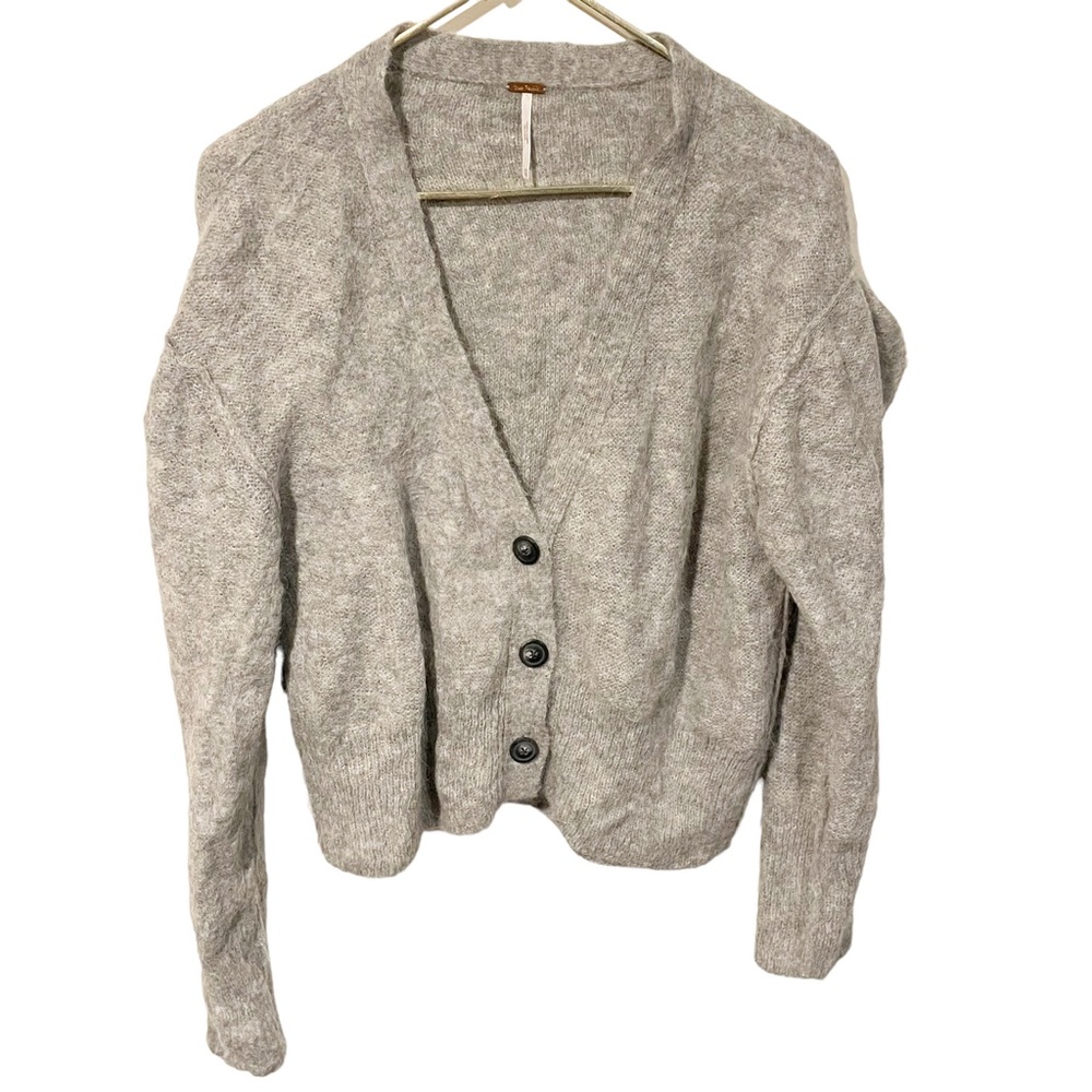 Free People Size XS‎ Eclair Alpaca Slouchy Oversized Cardigan Sweater